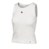 Women's White Ribbed Tank