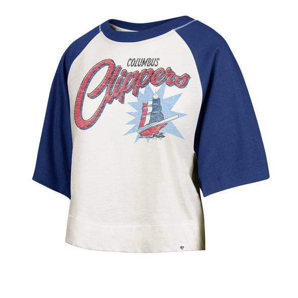 Columbus Clippers 47 Brand Women's Flare Raglan Crop Tee