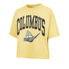 Columbus Clippers 47 Brand Women's Shale Montauk Crop Tee