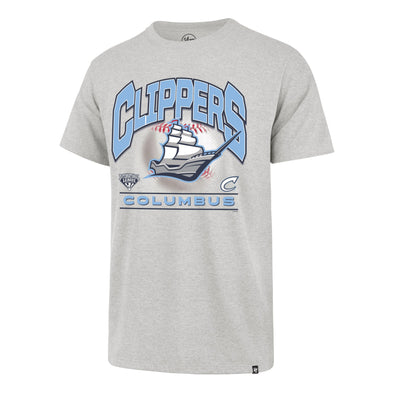 Columbus Clippers 47 Brand Bunt Relay Gray Franklin Tee