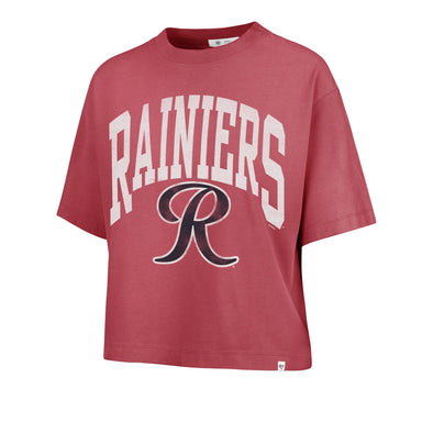 Tacoma Rainiers '47 Brand Women's Red Shale Montauk Crop Tee