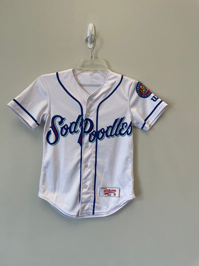 Amarillo Sod Poodles YOUTH White Sub Jersey