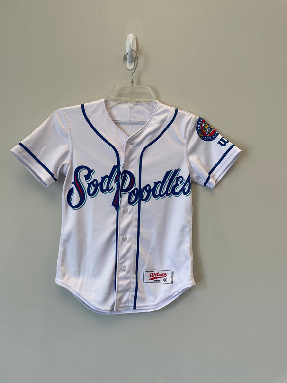 Amarillo Sod Poodles YOUTH White Sub Jersey