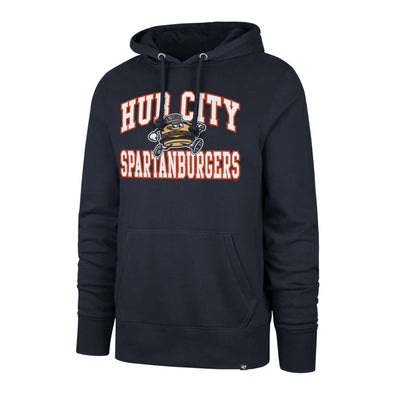 Youth Navy Red Outline 47 Hoodie