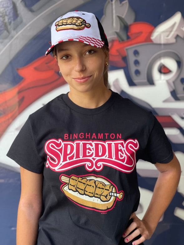 BRP NEW!  BINGHAMTON SPIEDIES BLACK T-SHIRT