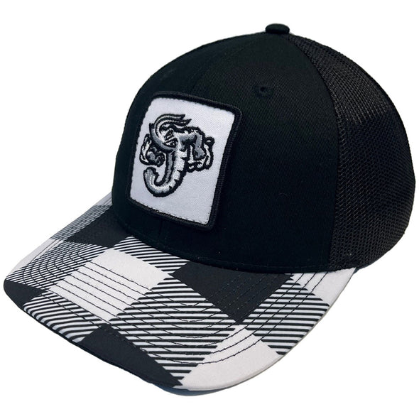 Jacksonville Jumbo Shrimp OC Black/White Plaid Trucker