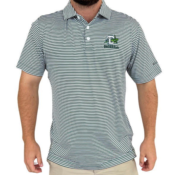 COLUMBIA GREEN STRIPED POLO