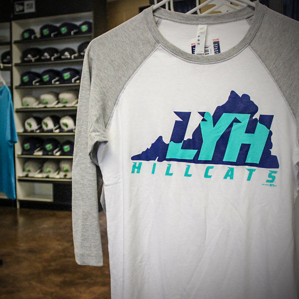 Lynchburg Hillcats White/Lavender 3/4 Sleeve