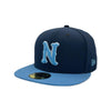 Nashville Sounds New Era 59FIFTY Navy Light Blue N Logo Hat