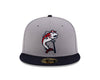 Tacoma Rainiers New Era 59Fifty Gray Navy Slammin' Sam Cap