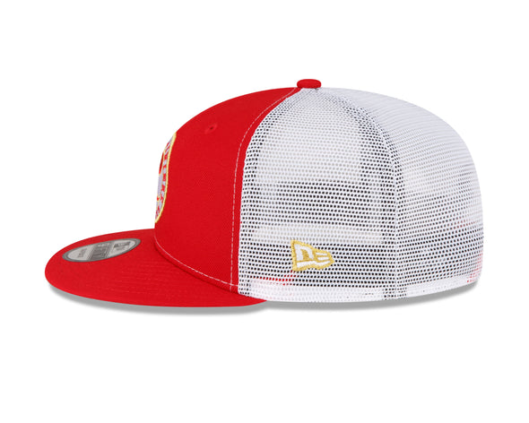 Tacoma Rainiers New Era 9Fifty Red Trucker Mesh Snapback