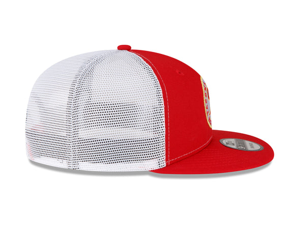 Tacoma Rainiers New Era 9Fifty Red Trucker Mesh Snapback