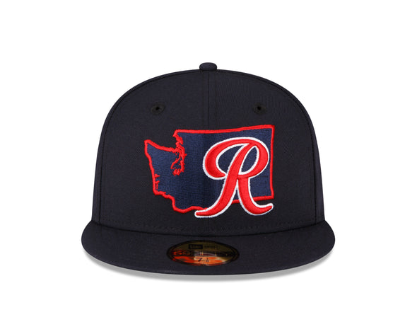 Tacoma Rainiers New Era 59Fifty Navy State Cap