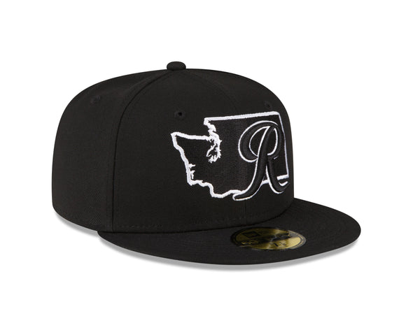 Tacoma Rainiers New Era 59Fifty Black State Cap