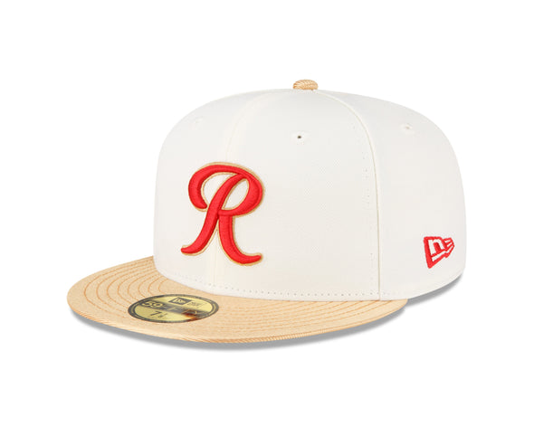 Tacoma Rainiers New Era 9Fifty Chrome Gold Red R Snapback Cap