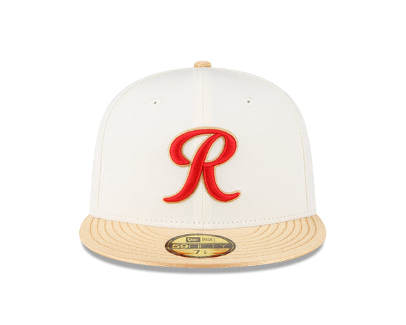 Tacoma Rainiers New Era 9Fifty Chrome Gold Red R Snapback Cap