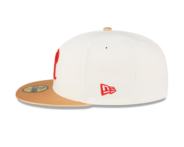 Tacoma Rainiers New Era 59Fifty Chrome Gold Red R Cap