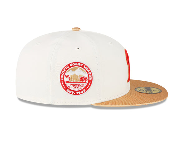 Tacoma Rainiers New Era 59Fifty Chrome Gold Red R Cap