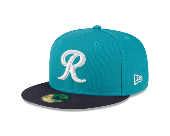 Tacoma Rainiers New Era 59Fifty Teal Silver R PCL Cap