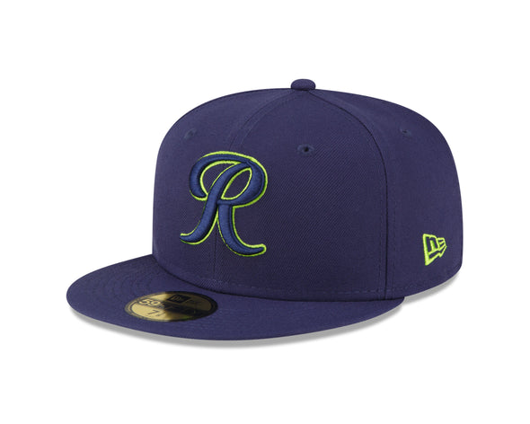 Tacoma Rainiers New Era 59Fifty Navy Lime R Cap