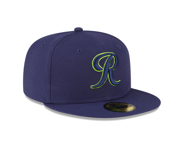 Tacoma Rainiers New Era 59Fifty Navy Lime R Cap