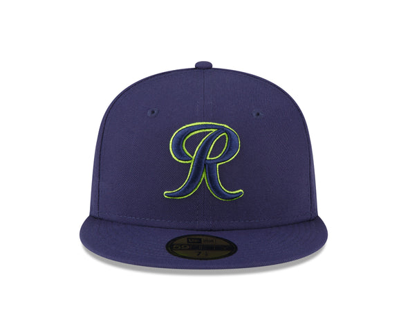 Tacoma Rainiers New Era 59Fifty Navy Lime R Cap