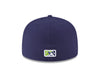 Tacoma Rainiers New Era 59Fifty Navy Lime R Cap