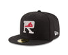 Richmond Flying Squirrels New Era Black Fauxback 'R' 59Fifty