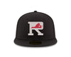 Richmond Flying Squirrels New Era Black Fauxback 'R' 59Fifty