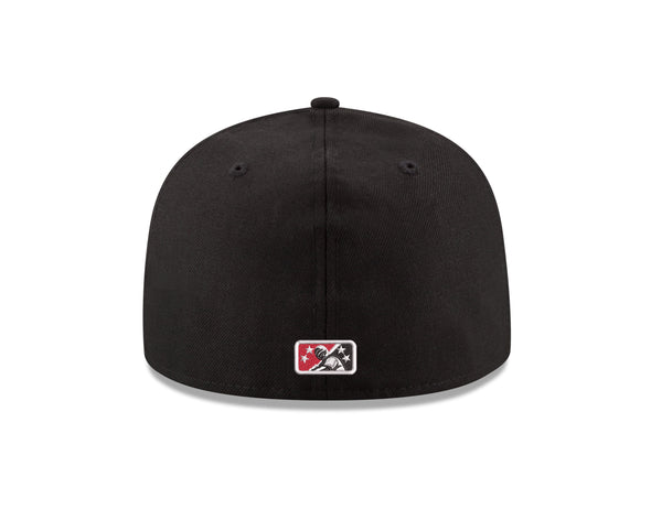 Richmond Flying Squirrels New Era Black Fauxback 'R' 59Fifty