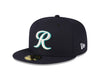 Tacoma Rainiers New Era 59Fifty Navy Teal R Cap