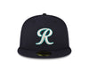 Tacoma Rainiers New Era 59Fifty Navy Teal R Cap