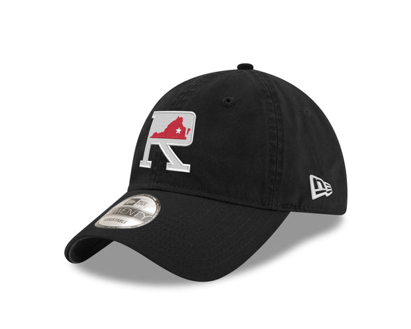 Richmond Flying Squirrels New Era Fauxback Black 'R' Logo 9Twenty