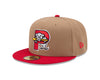 Khaki and Red Sea Dogs 59Fifty New Era Hat