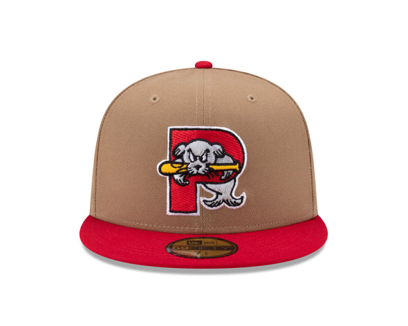 Khaki and Red Sea Dogs 59Fifty New Era Hat