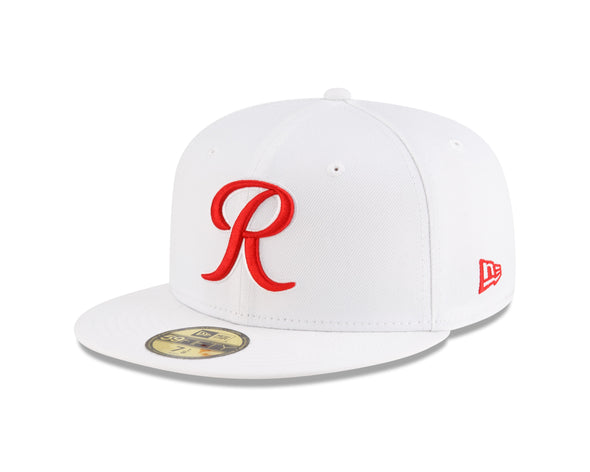 Tacoma Rainiers New Era 59Fifty White Red R Cap