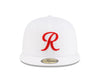 Tacoma Rainiers New Era 59Fifty White Red R Cap