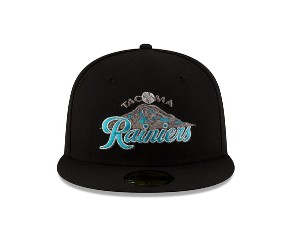 Tacoma Rainiers New Era 59Fifty Black Metallic Classic Mountain Cap