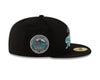 Tacoma Rainiers New Era 59Fifty Black Metallic Classic Mountain Cap