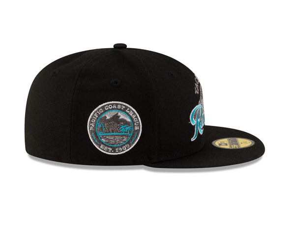 Tacoma Rainiers New Era 59Fifty Black Metallic Classic Mountain Cap