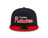 Tacoma Rainiers New Era 59Fifty Navy Red Street Script Cap