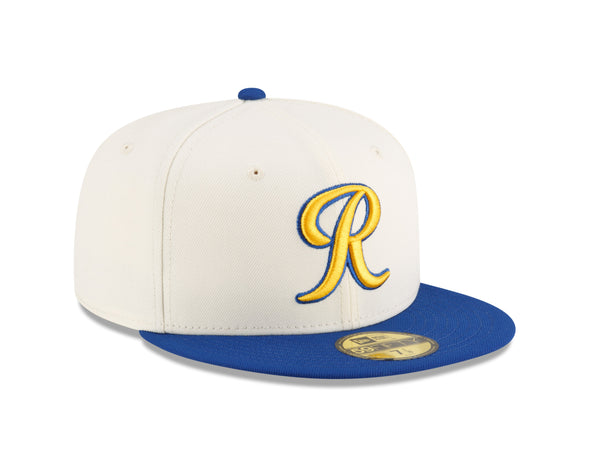 Tacoma Rainiers New Era 59Fifty Chrome Royal R Cap