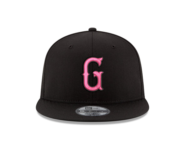 Greenville Drive New Era Black 9FIFTY Pink G Hat