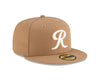 Tacoma Rainiers New Era 59Fifty Khaki White R Cap