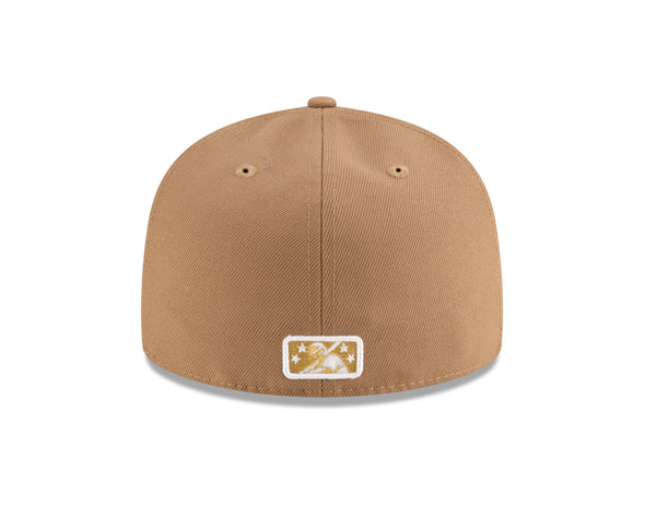 Tacoma Rainiers New Era 59Fifty Khaki White R Cap