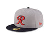 Tacoma Rainiers New Era 59Fifty Gray Navy Cheney Patch Cap