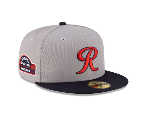 Tacoma Rainiers New Era 59Fifty Gray Navy Cheney Patch Cap