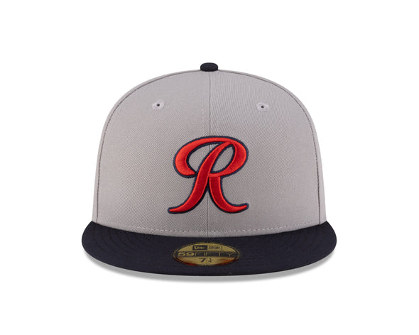 Tacoma Rainiers New Era 59Fifty Gray Navy Cheney Patch Cap