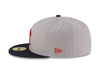 Tacoma Rainiers New Era 59Fifty Gray Navy Cheney Patch Cap