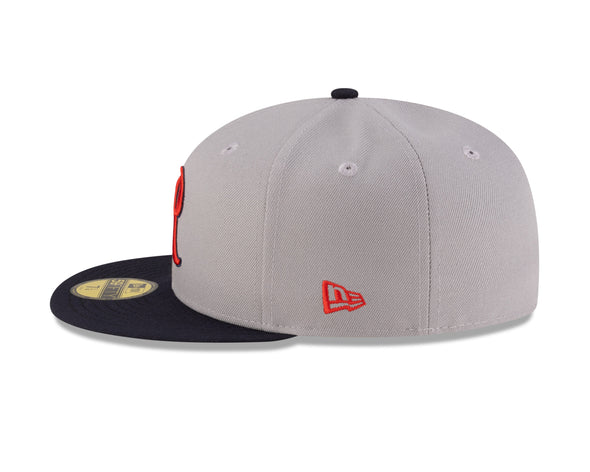 Tacoma Rainiers New Era 59Fifty Gray Navy Cheney Patch Cap